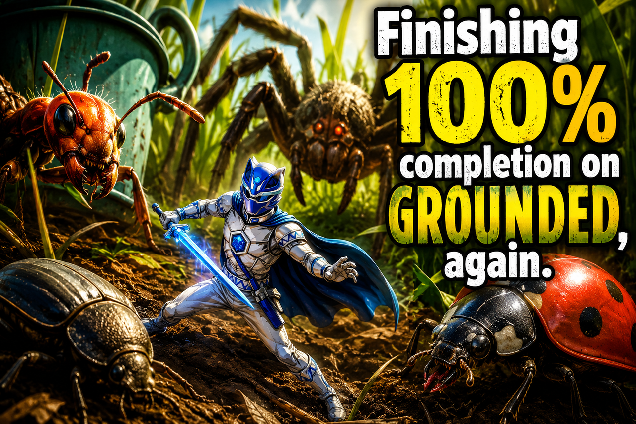 Finishing 100% completion on GROUNDED, again. ✅ PREMIUM CREATOR ✅